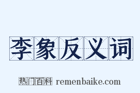 李象反义词是什么意思的图片